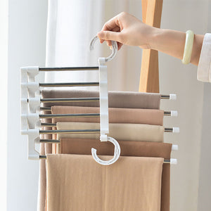 5 IN 1 Multifunctional Space Saving Pants Rack Closet Organizer_12