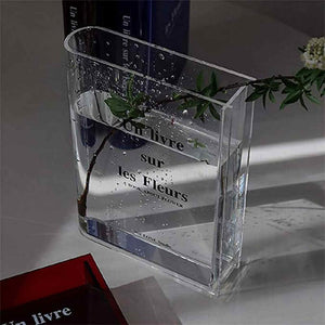 Clear Book Vase Artistic and Cultural Decor Acrylic Vase_9