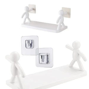 Wall-Mounted Human-Shaped Guardrail Hook Storage Rack_5