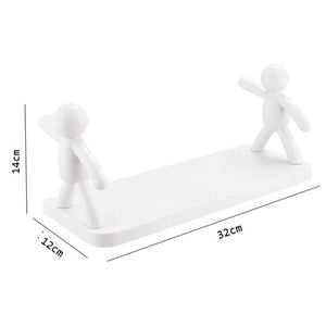 Wall-Mounted Human-Shaped Guardrail Hook Storage Rack_3