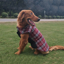 Winter British Style Plaid Reversible Warm Dog Jacket_5