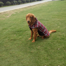 Winter British Style Plaid Reversible Warm Dog Jacket_7