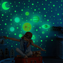 525 Pcs Luminous Solar System Glow in the Dark Wall Ceiling Stickers_3