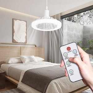Remote Control Enclosed Low Profile LED Ceiling Fan_0
