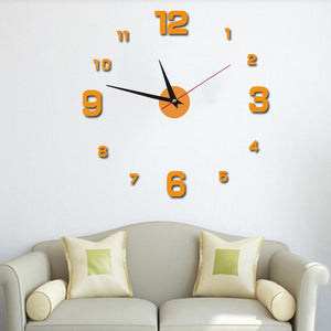 40cm Frameless Modern DIY 3D Wall Clock_9