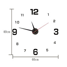 40cm Frameless Modern DIY 3D Wall Clock_10