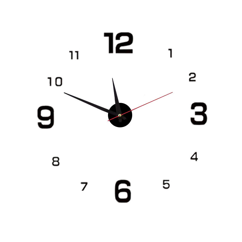 40cm Frameless Modern DIY 3D Wall Clock_11