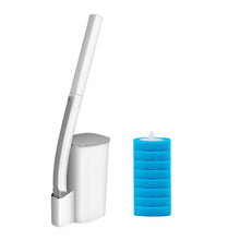 Wall-Mounted Toilet Brush Set with Storage Caddy and 8 Refill Heads_0
