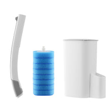 Wall-Mounted Toilet Brush Set with Storage Caddy and 8 Refill Heads_4