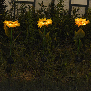 Outdoor Sunflower Solar Garden Stake Lights_1