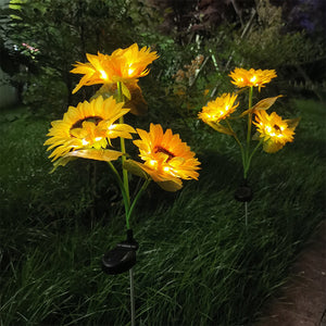 Outdoor Sunflower Solar Garden Stake Lights_4