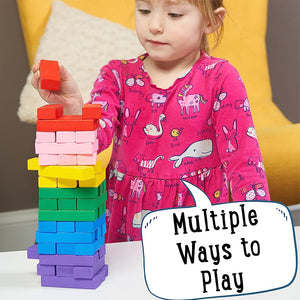 48pcs Colorful Wooden Tumble Tower Deluxe Stacking Game_11