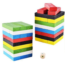 48pcs Colorful Wooden Tumble Tower Deluxe Stacking Game_1