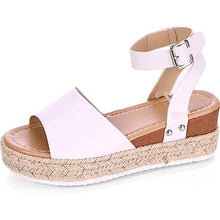 Women Open Toe Ankle Strap Casual Espadrilles Platform Sandals_17