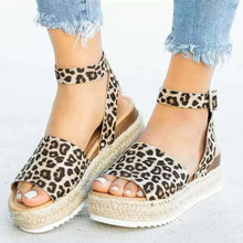Women Open Toe Ankle Strap Casual Espadrilles Platform Sandals_8