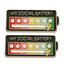 Creative Social Battery Energy Enamel Pins Mood Jewelry Brooches_13