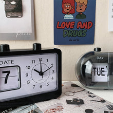 Desktop Vintage Flip Clock Mechanical Alarm Clock with Calendar_9
