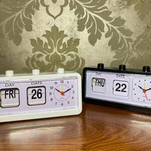 Desktop Vintage Flip Clock Mechanical Alarm Clock with Calendar_11