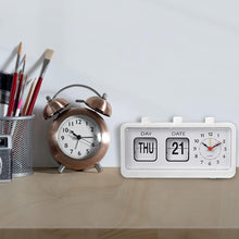 Desktop Vintage Flip Clock Mechanical Alarm Clock with Calendar_14