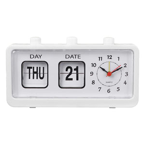 Desktop Vintage Flip Clock Mechanical Alarm Clock with Calendar_2