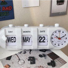 Desktop Vintage Flip Clock Mechanical Alarm Clock with Calendar_4