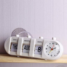Desktop Vintage Flip Clock Mechanical Alarm Clock with Calendar_6