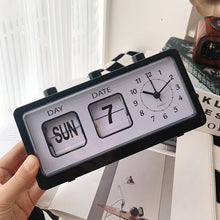 Desktop Vintage Flip Clock Mechanical Alarm Clock with Calendar_8