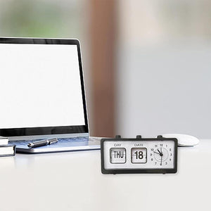 Desktop Vintage Flip Clock Mechanical Alarm Clock with Calendar_19