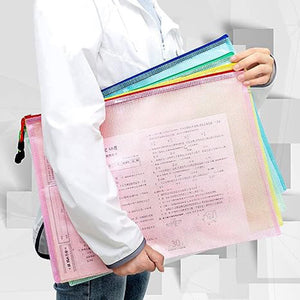 A3 Waterproof Mesh Document Zipper Storage Bags_13