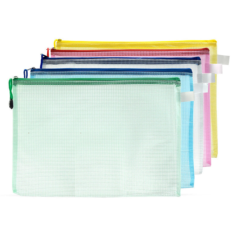 A3 Waterproof Mesh Document Zipper Storage Bags_0