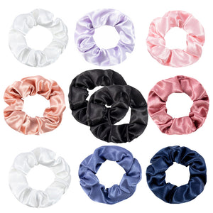 Silky Satin Elastic Scrunchies Ponytail Holders_9