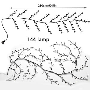 144LED Artificial Plants Vine Tree Willow Rattan Lights_10