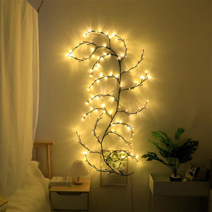 144LED Artificial Plants Vine Tree Willow Rattan Lights_4