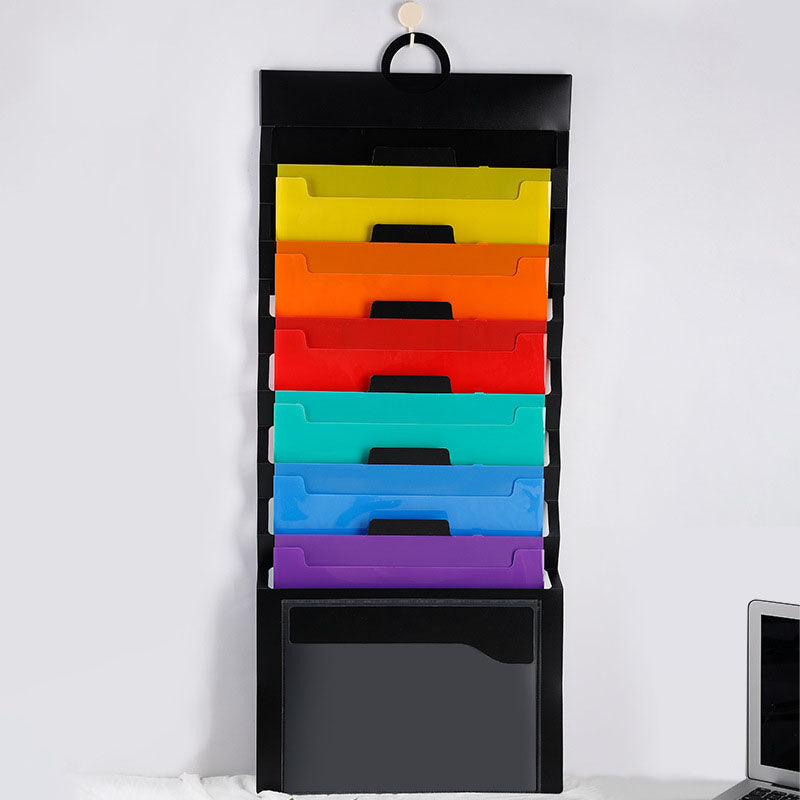 6 Pocket Multicolor Hanging File Folder_0
