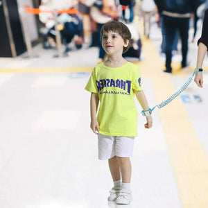 Anti-Lost Children and Parent Linking Wrist Band Coiled Walking Harness_11