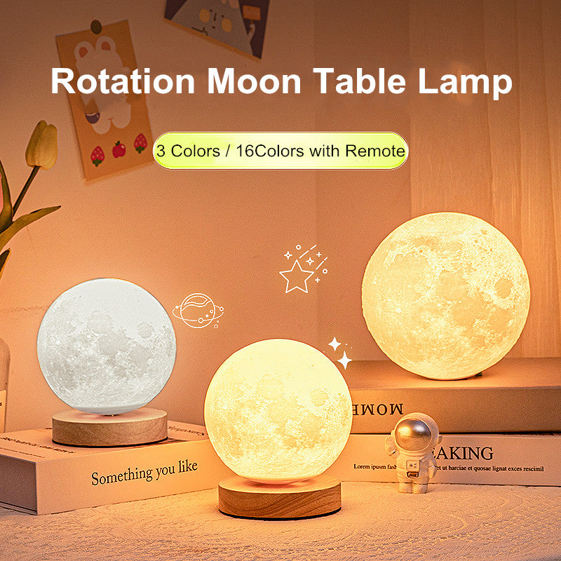 3D Printing LED Spinning Moon Lamp with Remote Control_0