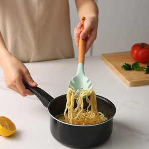 12Pcs Wooden Handles Silicone Cooking Kitchen Utensils Set_5