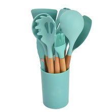 12Pcs Wooden Handles Silicone Cooking Kitchen Utensils Set_20