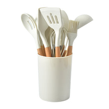 12Pcs Wooden Handles Silicone Cooking Kitchen Utensils Set_25
