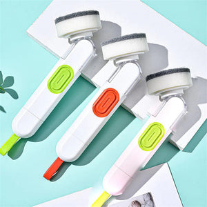 Long-Handle Liquid-Filled Cleaning Brush with Replaceable Head_4