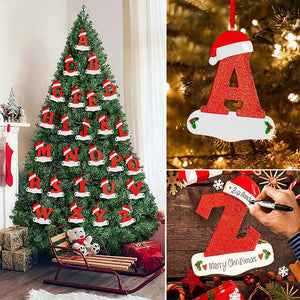Personalized DIY Christmas 26 Letters Ornaments Xmas Tree Hanging Decor_10