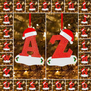 Personalized DIY Christmas 26 Letters Ornaments Xmas Tree Hanging Decor_8