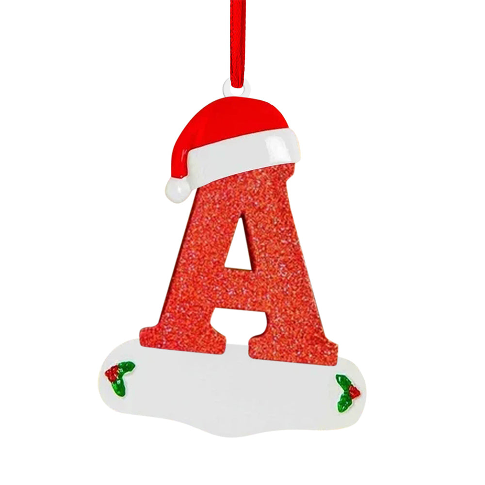 Personalized DIY Christmas 26 Letters Ornaments Xmas Tree Hanging Decor_14