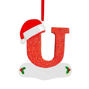 Personalized DIY Christmas 26 Letters Ornaments Xmas Tree Hanging Decor_34