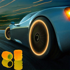 4 pcs Luminous Bulb Cap Night Glowing Tire Accessories_4