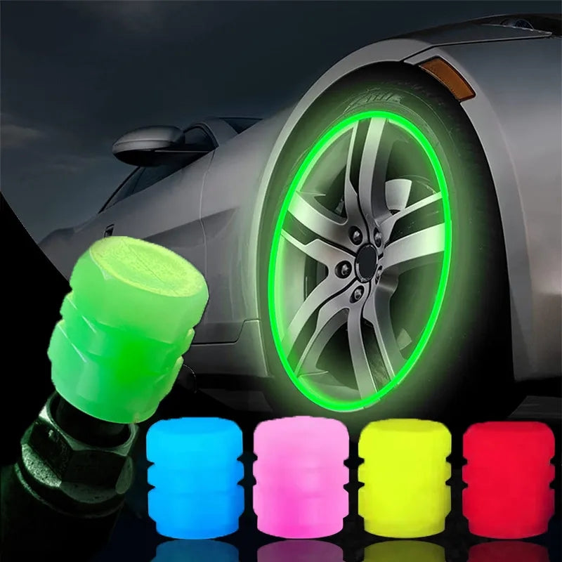 4 pcs Luminous Bulb Cap Night Glowing Tire Accessories_0