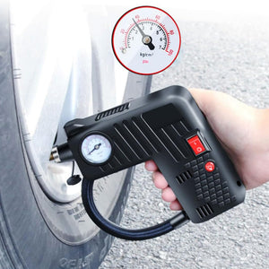 Portable Car Tire Pressure Gauge Air Inflator Pump with LED Safety Hammer_5