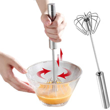 1pcs Portable Stainless Steel Semi-Automatic Rotary Whisk for Home Baking_1