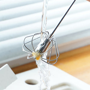 1pcs Portable Stainless Steel Semi-Automatic Rotary Whisk for Home Baking_6
