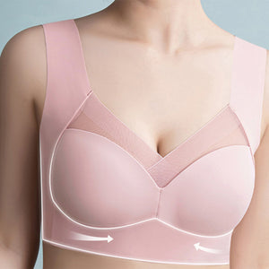 Wireless Ice Silk Chest Wrap Push Up Tank Bra_4